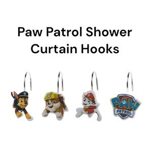 Paw Patrol Shower Curtain Hooks - Set of 12